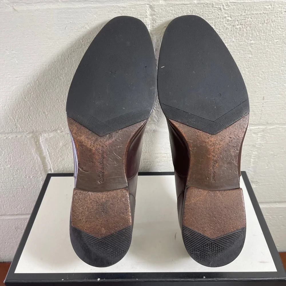 Wolf And Shepherd 9717 Brown Leather Cap Toe Oxford Dress‎ Shoes Men's 11 D